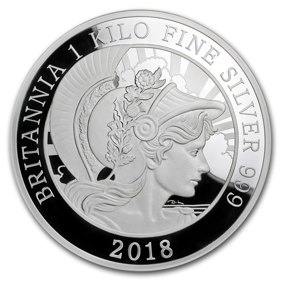 2018 Great Britain 1 kilo Proof Silver Britannia 2018 Great Britain 1 kilo Proof Silver Britannia