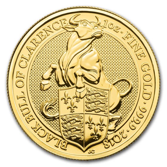 2018 Great Britain 1 oz Gold Queen's Beasts The Bull