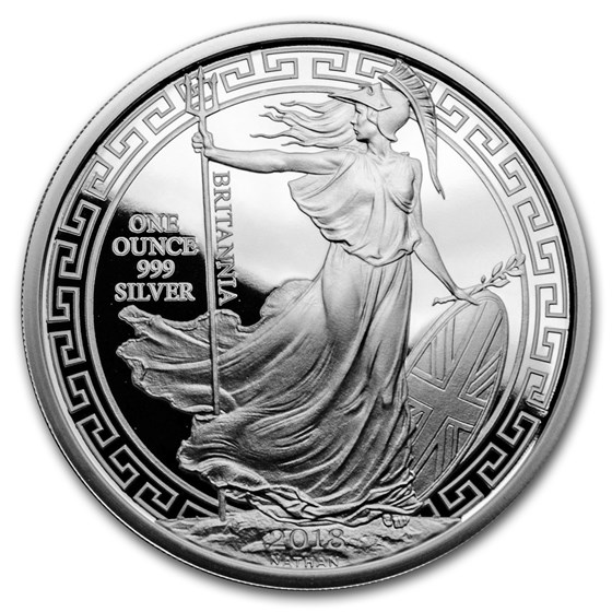 2018 Great Britain 1 oz Proof Silver Britannia Oriental Border 2018 Great Britain 1 oz Proof Silver Britannia Oriental Border