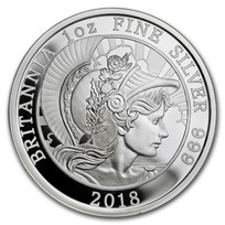 2018 Great Britain 1 oz Proof Silver Britannia