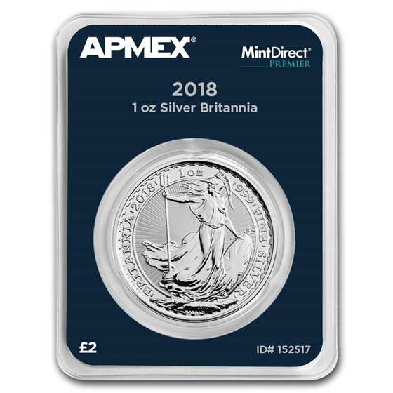 2018 Great Britain 1 oz Silver Britannia (MintDirect® Premier) 2018 Great Britain 1 oz Silver Britannia (MintDirect® Premier)