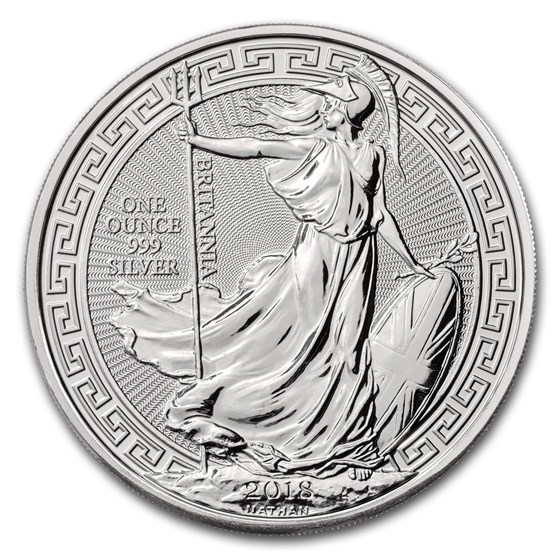 2018 Great Britain 1 oz Silver Britannia Oriental Border 2018 Great Britain 1 oz Silver Britannia Oriental Border