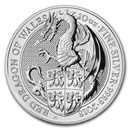2018 Great Britain 10 oz Silver Queen's Beasts The Dragon
