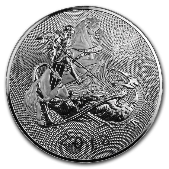 2018 Great Britain 10 oz Silver Valiant BU 2018 Great Britain 10 oz Silver Valiant BU