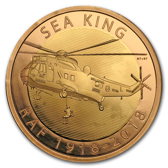 2018 Great Britain £2 Proof Gold Royal Air Force (Sea King) 2018 Great Britain £2 Proof Gold Royal Air Force (Sea King)