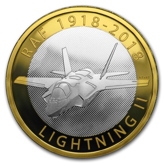 2018 Great Britain £2 Proof Silver Royal Air Force (Lightning II) 2018 Great Britain £2 Proof Silver Royal Air Force (Lightning II)