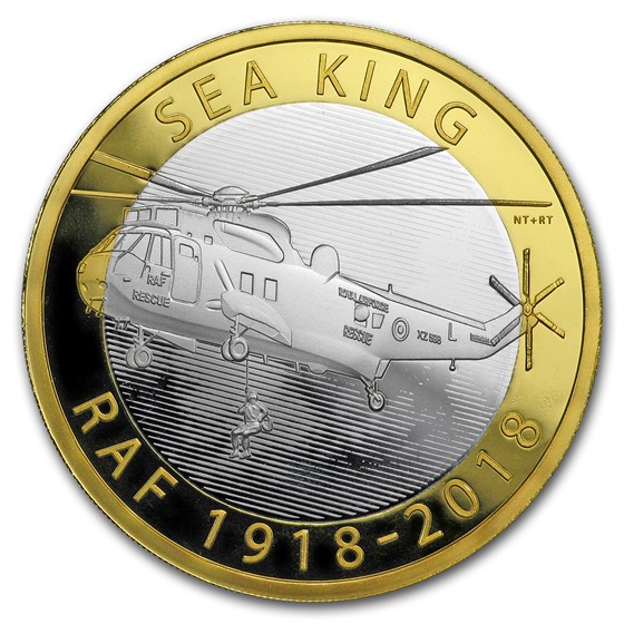 2018 Great Britain £2 Proof Silver Royal Air Force (Sea King) 2018 Great Britain £2 Proof Silver Royal Air Force (Sea King)
