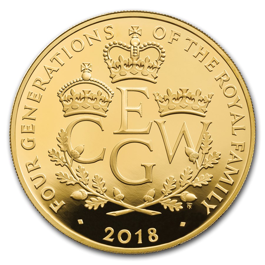 2018 Great Britain 5 oz Proof Gold Four Generations