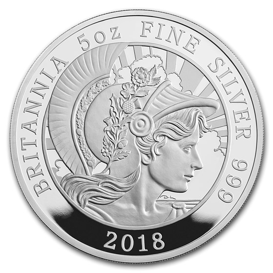 2018 Great Britain 5 oz Proof Silver Britannia 2018 Great Britain 5 oz Proof Silver Britannia