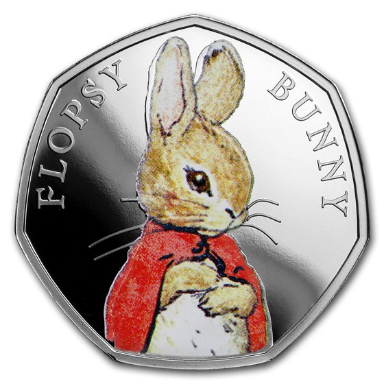 2018 Great Britain Silver 50p Beatrix Potter Proof (Flopsy Bunny) 2018 Great Britain Silver 50p Beatrix Potter Proof (Flopsy Bunny)