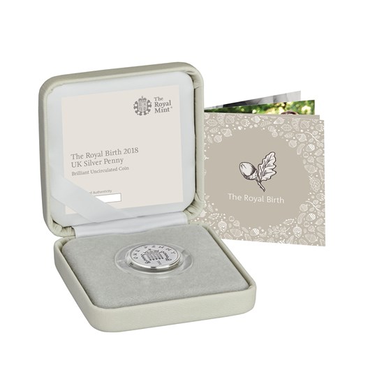 2018 Great Britain Silver Penny The Royal Birth BU (w/Box, COA) 2018 Great Britain Silver Penny The Royal Birth BU (w/Box, COA)