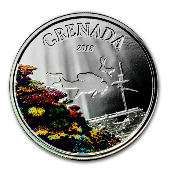 2018 Grenada 1 oz Silver Diving Paradise Proof (Colorized) 2018 Grenada 1 oz Silver Diving Paradise Proof (Colorized)