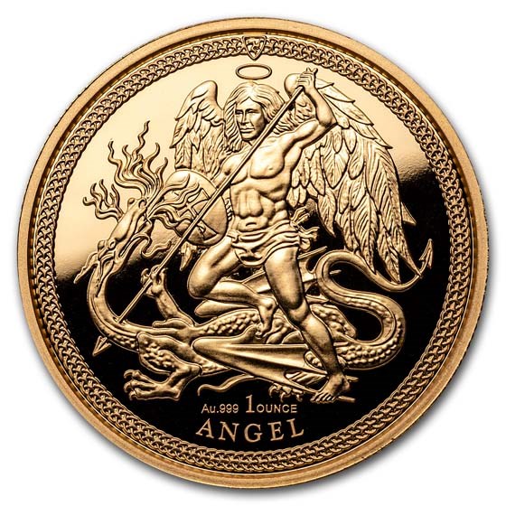 2018 Isle of Man 1 oz Gold Angel BU 2018 Isle of Man 1 oz Gold Angel BU