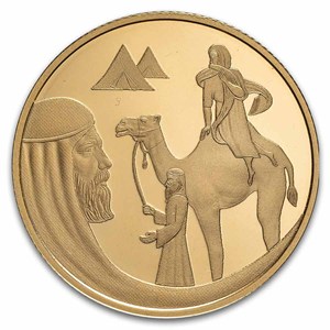 2018 Israel 1/2oz Gold 10 NIS Isaac and Rebecca Proof (coin only)