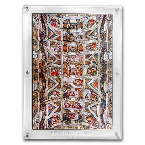 2018 Ivory Coast 1 kilo Silver Giants of Art Sistine Chapel
