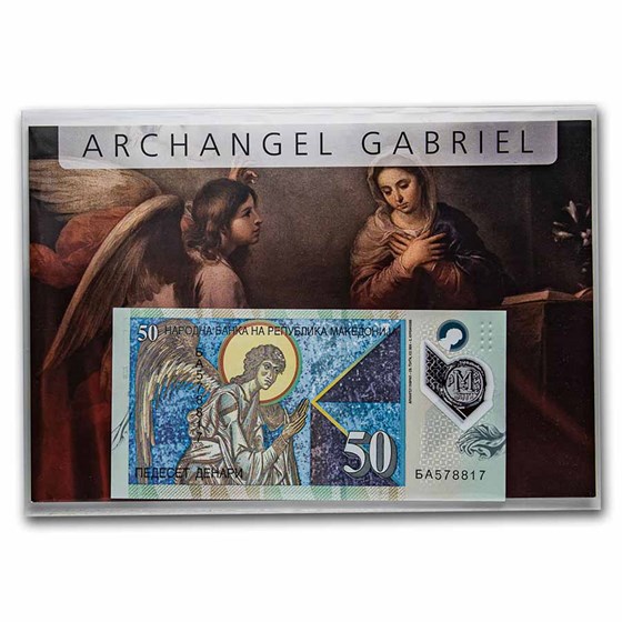 2018 Macedonia 50 Denari Angel Banknote Unc 2018 Macedonia 50 Denari Angel Banknote Unc
