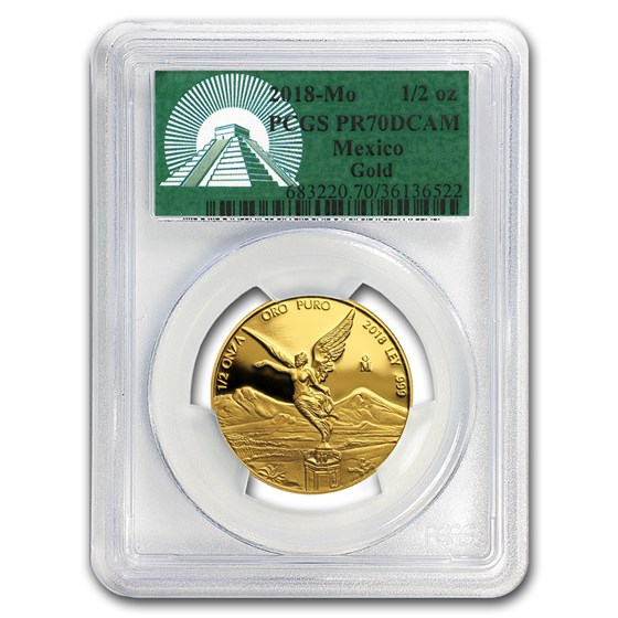 2018 Mexico 1/2 oz Gold Libertad PR-70 PCGS 2018 Mexico 1/2 oz Gold Libertad PR-70 PCGS