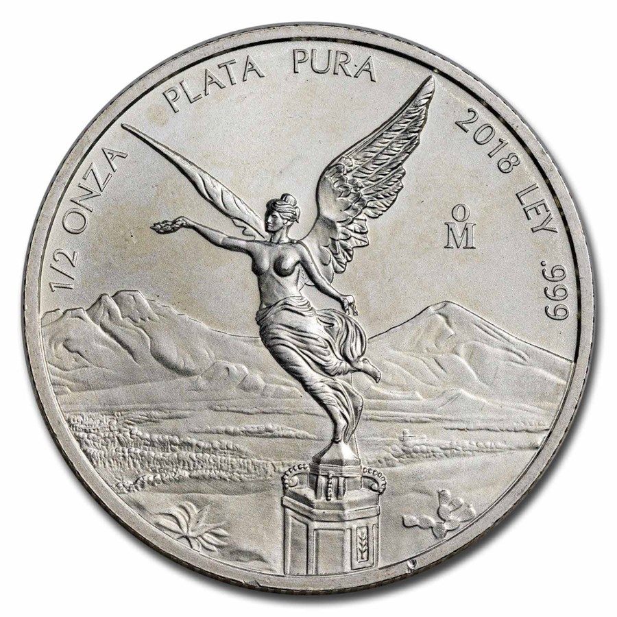 2018 Mexico 1/2 oz Silver Libertad BU (Abrasions)