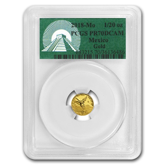 2018 Mexico 1/20 oz Proof Gold Libertad PR-70 PCGS 2018 Mexico 1/20 oz Proof Gold Libertad PR-70 PCGS