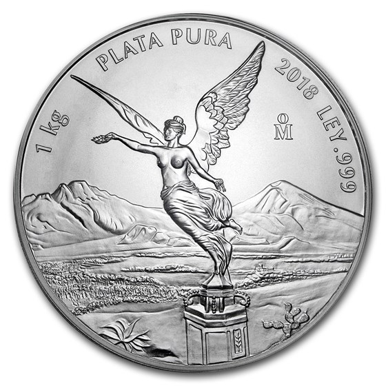 2018 Mexico 1 kilo Silver Libertad BU (In Capsule) 2018 Mexico 1 kilo Silver Libertad BU (In Capsule)