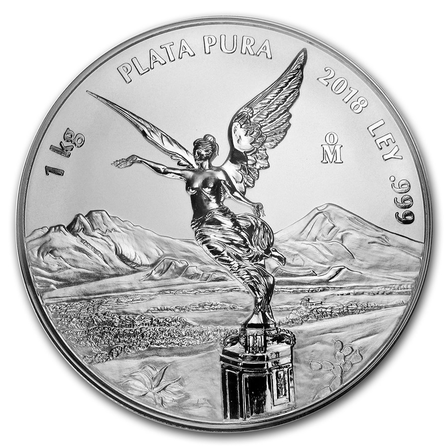 2018 Mexico 1 kilo Silver Libertad Proof Like (w/Box & COA)