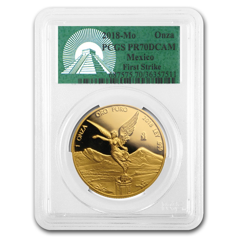 2018 Mexico 1 oz Proof Gold Libertad PR-70 PCGS (FirstStrike®)