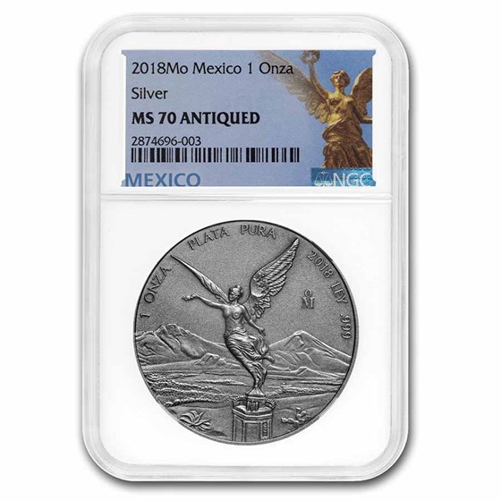 2018 Mexico 1 oz Silver Libertad Antiqued Finish MS-70 NGC 2018 Mexico 1 oz Silver Libertad Antiqued Finish MS-70 NGC