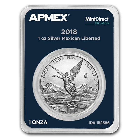 2018 Mexico 1 oz Silver Libertad (MintDirect® Premier Single) 2018 Mexico 1 oz Silver Libertad (MintDirect® Premier Single)