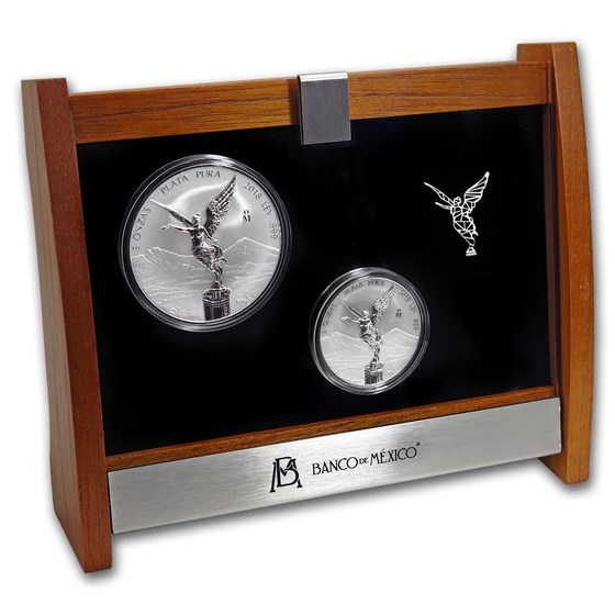 2018 Mexico 2-Coin Silver 2 oz & 5 oz Reverse Proof Set 2018 Mexico 2-Coin Silver 2 oz & 5 oz Reverse Proof Set
