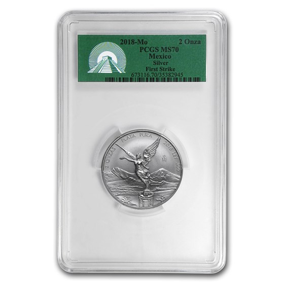 2018 Mexico 2 oz Silver Libertad MS-70 PCGS (FirstStrike®) 2018 Mexico 2 oz Silver Libertad MS-70 PCGS (FirstStrike®)