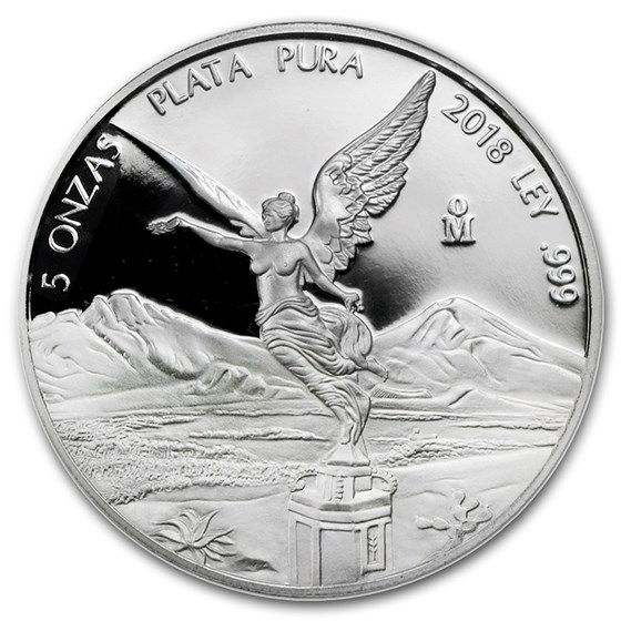 2018 Mexico 5 oz Silver Libertad Proof (In Capsule) 2018 Mexico 5 oz Silver Libertad Proof (In Capsule)
