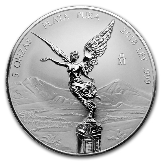 2018 Mexico 5 oz Silver Reverse Proof Libertad 2018 Mexico 5 oz Silver Reverse Proof Libertad