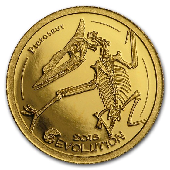 2018 Mongolia 1/2 gram Proof Gold Evolution (Pterosaur) 2018 Mongolia 1/2 gram Proof Gold Evolution (Pterosaur)