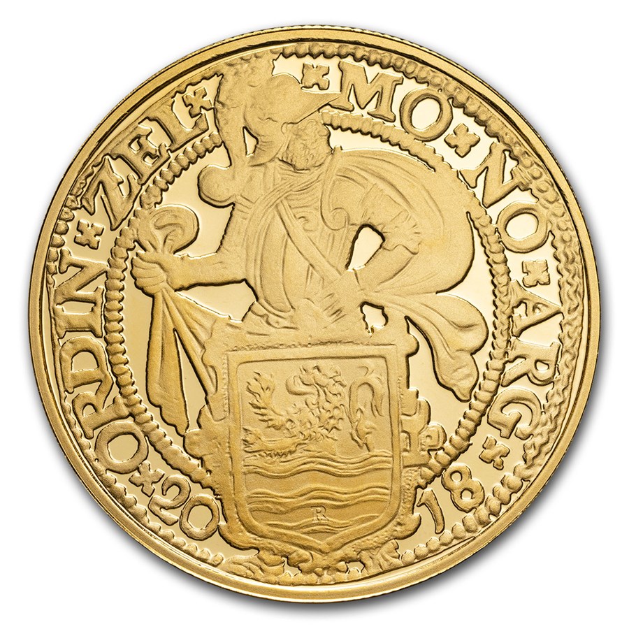 2018 Netherlands 1 oz Gold Proof Lion Dollar Restrike (Coin Only)