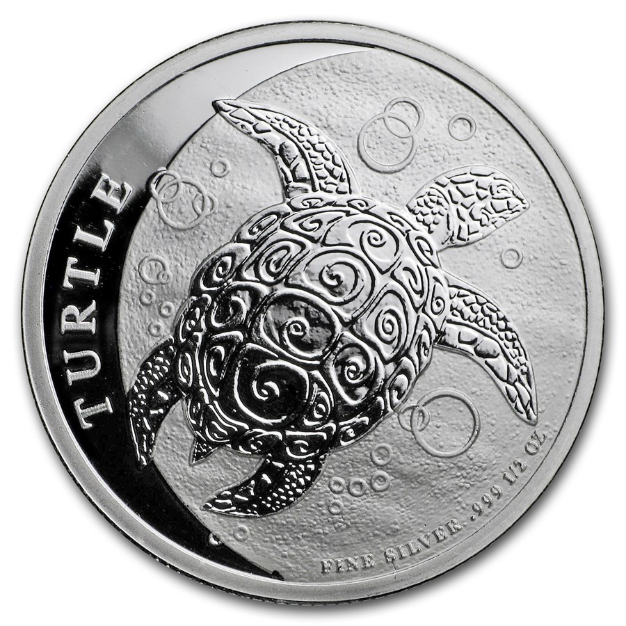 2018 Niue 1/2 oz Silver $1 Hawksbill Turtle BU
