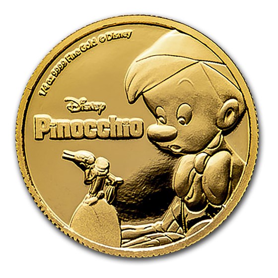 2018 Niue 1/4 oz Gold $25 Disney Pinocchio 2018 Niue 1/4 oz Gold $25 Disney Pinocchio