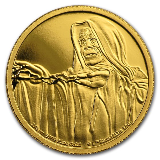 2018 Niue 1/4 oz Gold Star Wars Emperor Palpatine (Box & COA)