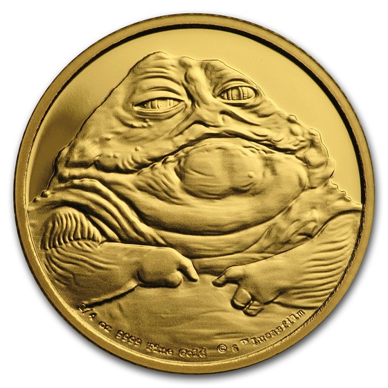 2018 Niue 1/4 oz Gold Star Wars Jabba the Hutt Proof (Box, COA) 2018 Niue 1/4 oz Gold Star Wars Jabba the Hutt Proof (Box, COA)