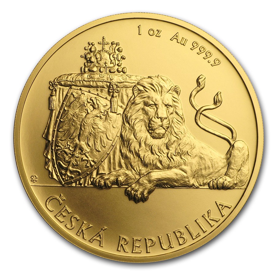 2018 Niue 1 oz Gold Czech Lion BU