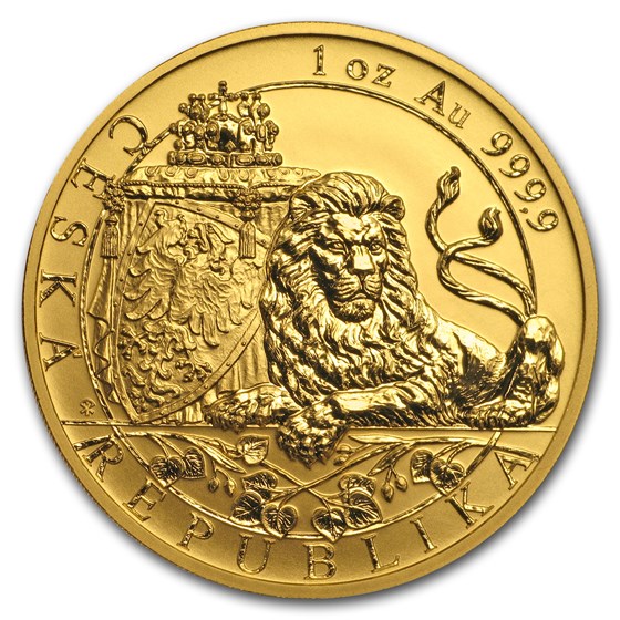 2018 Niue 1 oz Gold Czech Lion Reverse Proof