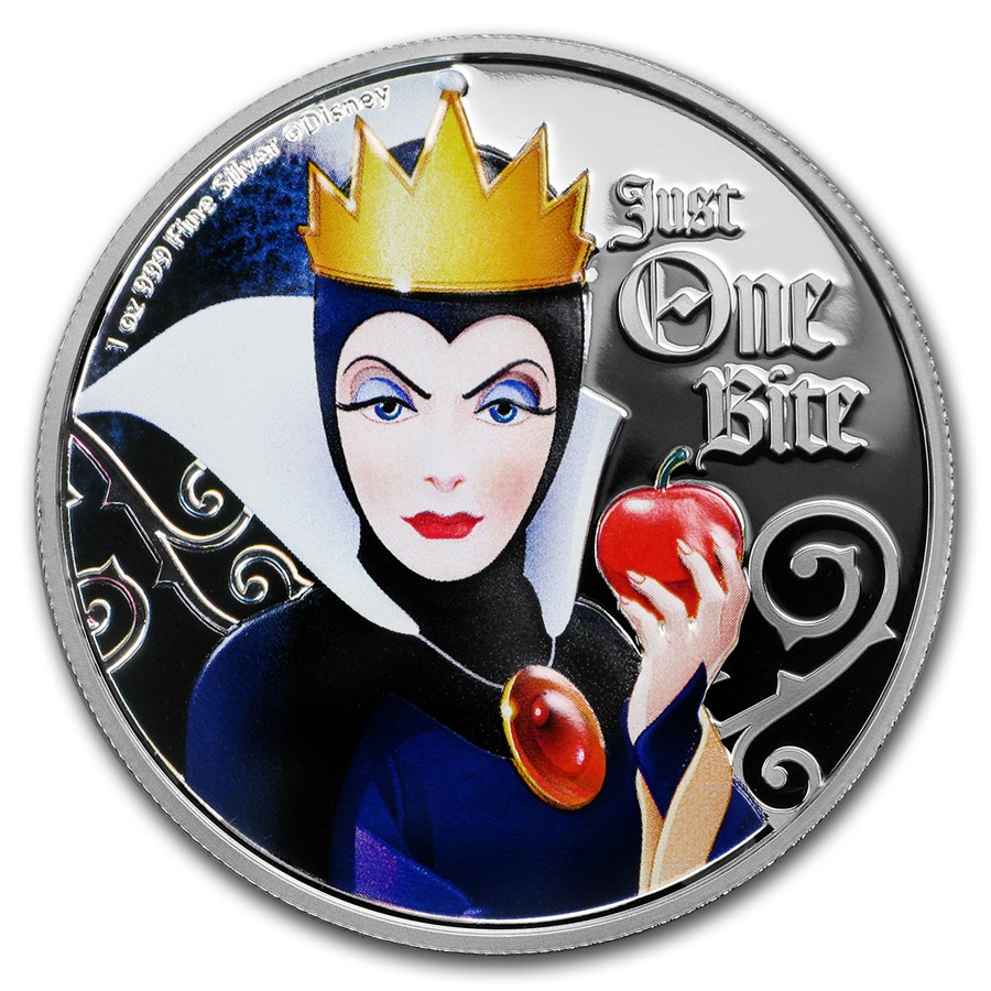 2018 Niue 1 oz Silver $2 Disney Villains Evil Queen