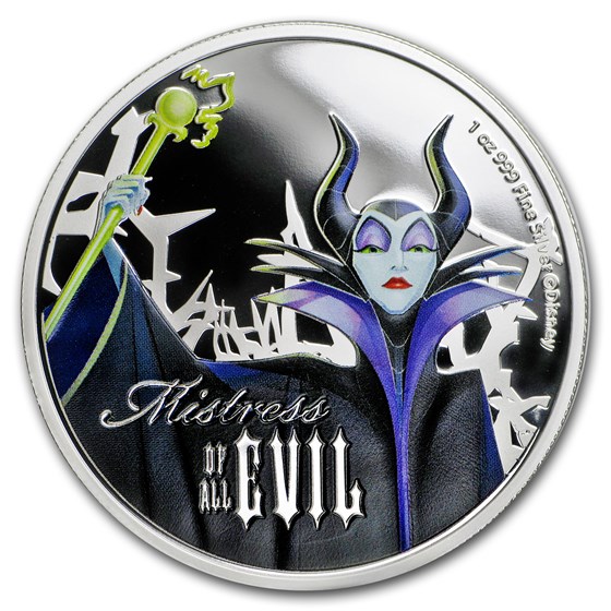 2018 Niue 1 oz Silver $2 Disney Villains Maleficent 2018 Niue 1 oz Silver $2 Disney Villains Maleficent