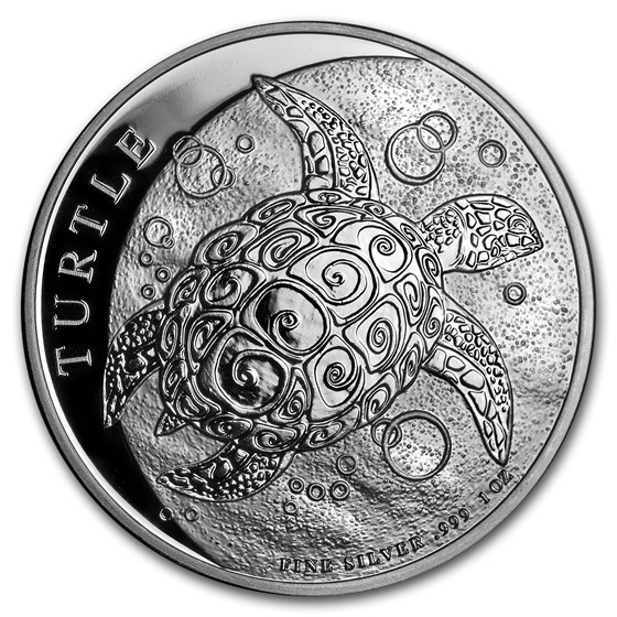 2018 Niue 1 oz Silver $2 Hawksbill Turtle BU