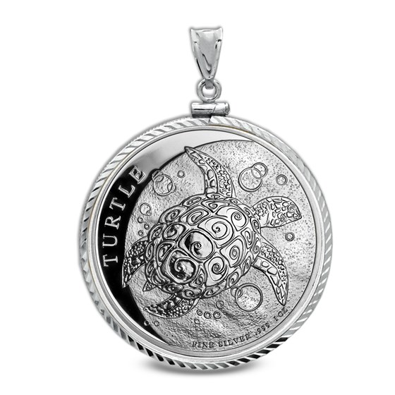 2018 Niue 1 oz Silver $2 Hawksbill Turtle Pendant (Diamond-Cut) 2018 Niue 1 oz Silver $2 Hawksbill Turtle Pendant (Diamond-Cut)