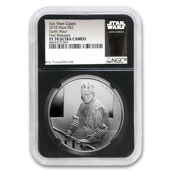 2018 Niue 1 oz Silver $2 Star Wars Darth Maul PF-70 NGC (FR) 2018 Niue 1 oz Silver $2 Star Wars Darth Maul PF-70 NGC (FR)