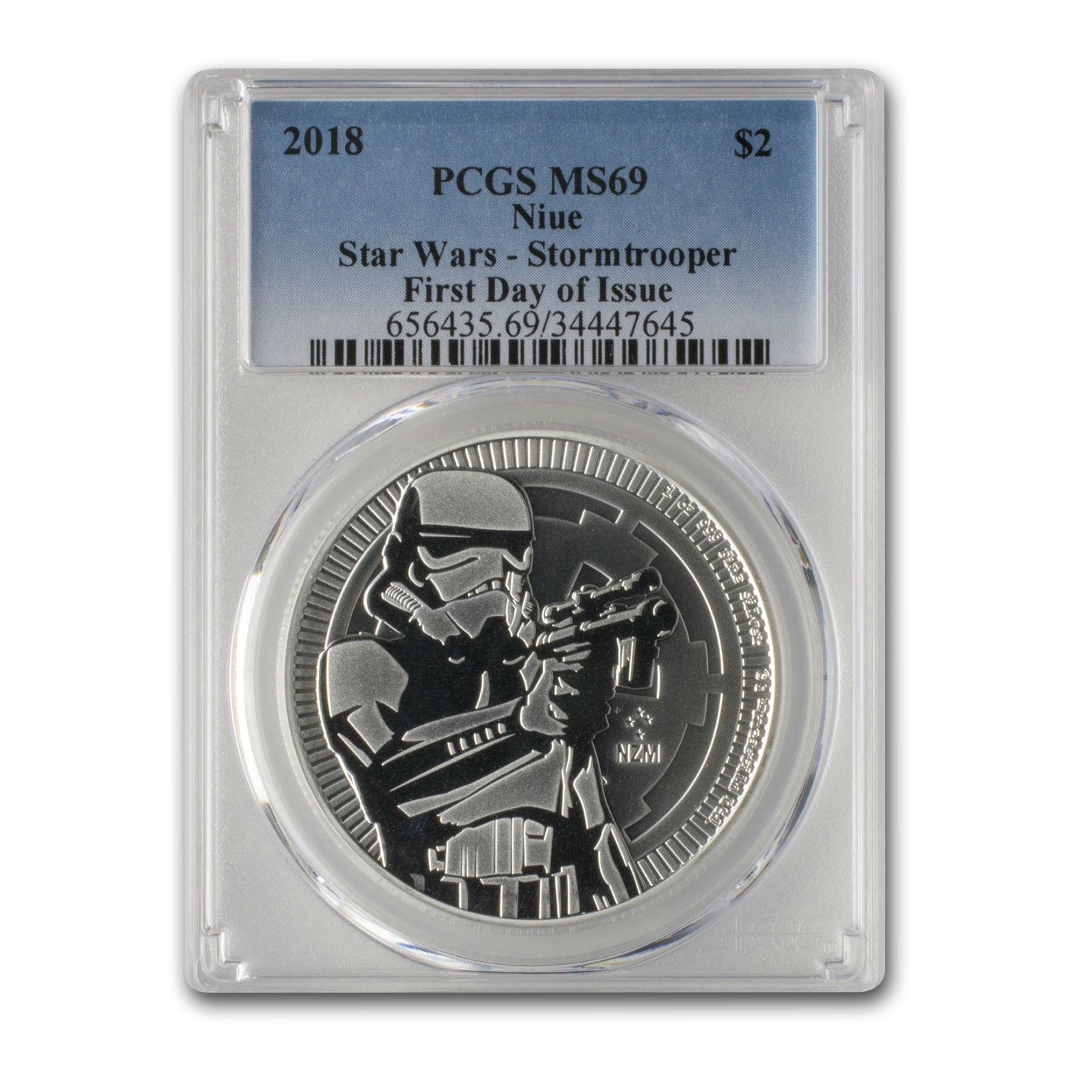 Buy 2018 Niue 1 oz Silver $2 Star Wars Stormtrooper MS-69 PCGS | APMEX