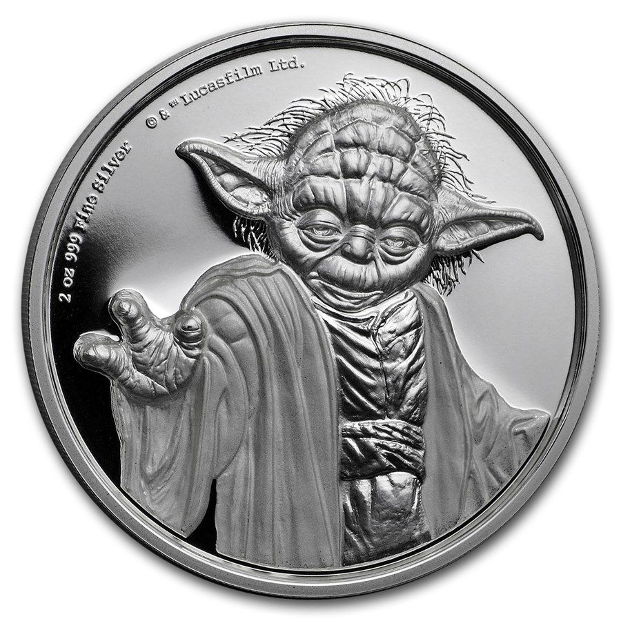 star wars yoda silver coin
