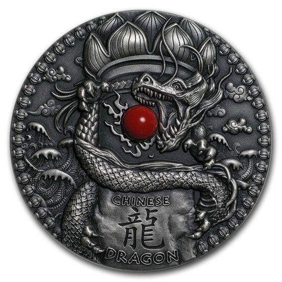 2018 Niue 2 oz Silver Antique Dragons (Chinese Dragon) 2018 Niue 2 oz Silver Antique Dragons (Chinese Dragon)