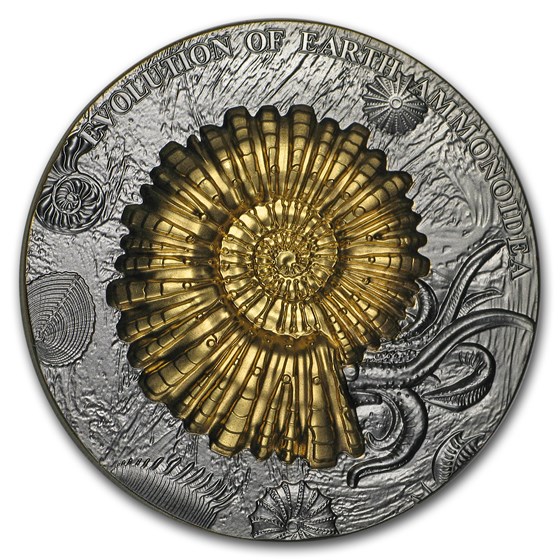 2018 Niue 2 oz Silver Evolution of Earth (Ammonoidea) 2018 Niue 2 oz Silver Evolution of Earth (Ammonoidea)