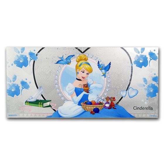 2018 Niue 5 gram Silver $1 Note Disney Cinderella w/Album 2018 Niue 5 gram Silver $1 Note Disney Cinderella w/Album